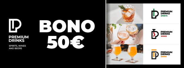 Bono regalo 50 euros bebidas premium